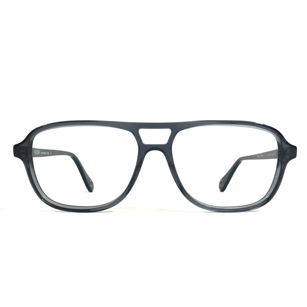 Woow Eyeglasses Frame Don't Worry 1 Col4012 Blue Gray Aviator Full Rim 57-15-143